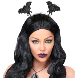 Halloweenová čelenka s netopierom